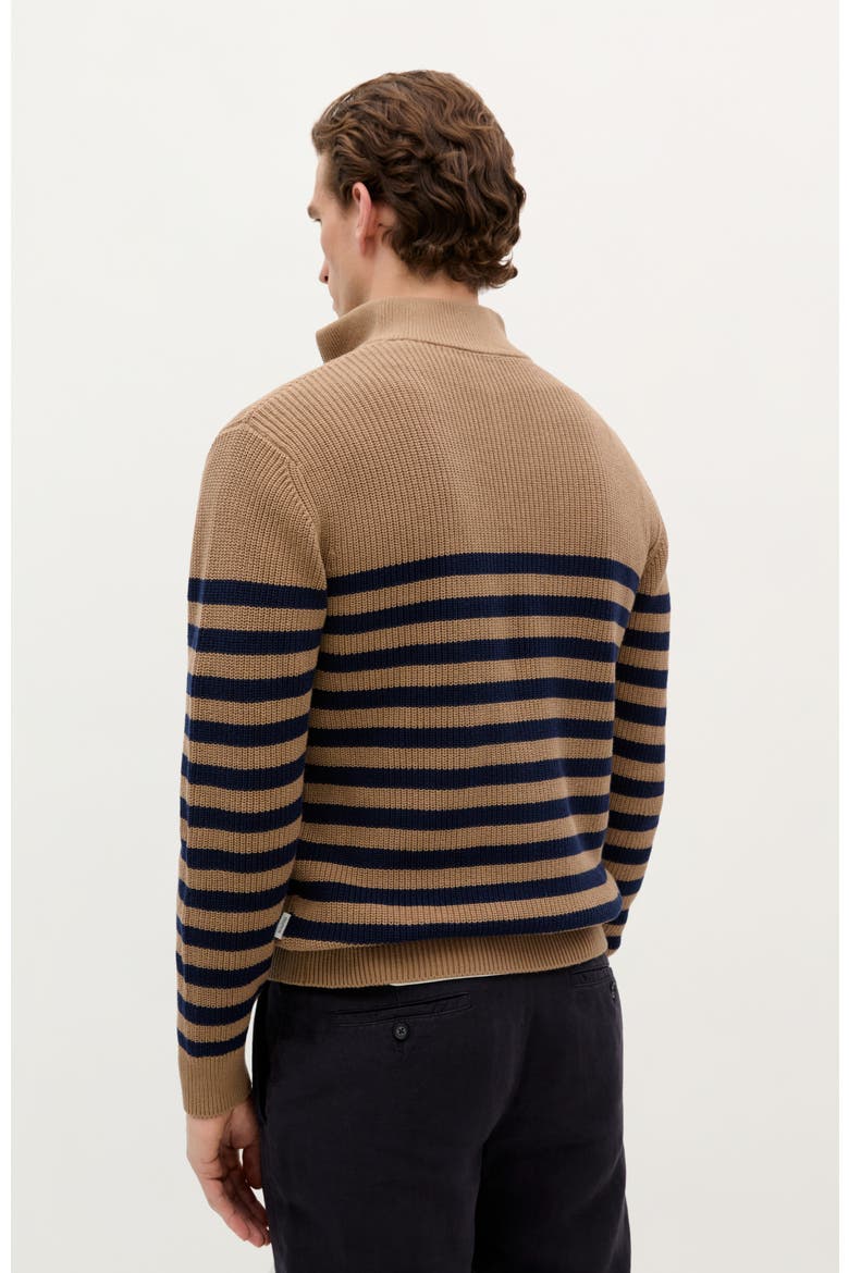 New Zip Arq Tricot, Alternate, color, Beige Navy