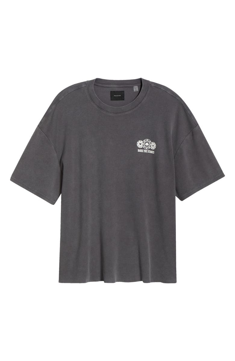 PacSun Cardinal Room Oversize Cotton Graphic T-Shirt, Alternate, color, Charcoal