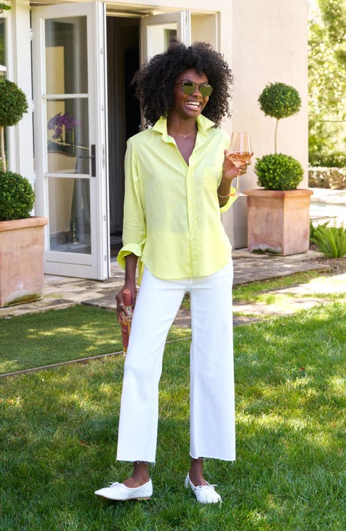 Frank & Eileen Eileen Relaxed Button-up Shirt In Chartreuse