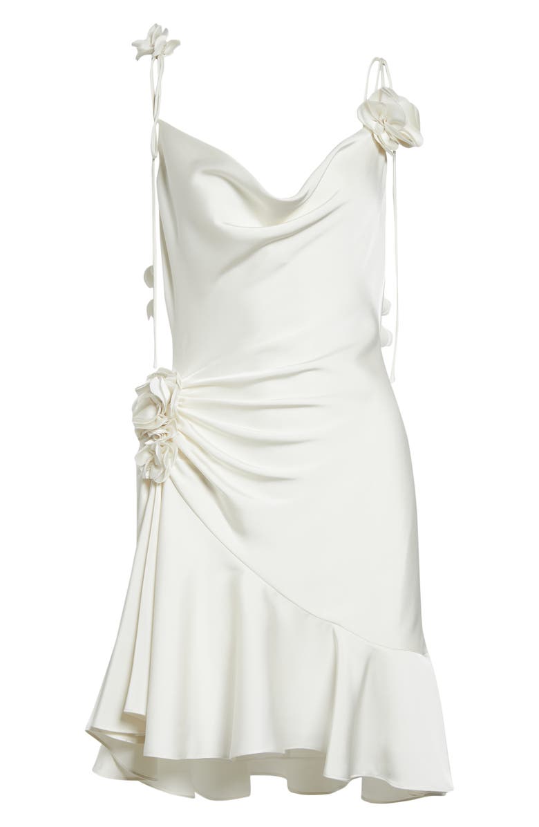 Cinq à Sept Ganessa Ruched Satin Dress, Alternate, color, Ivory