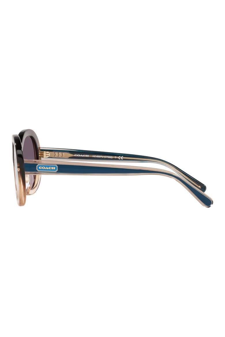 52mm Oval Sunglasses, Alternate, color, BROWN GRADIENT