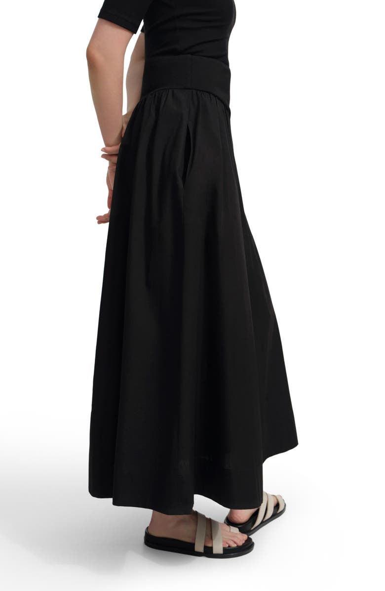 Marcella Throop Cotton Poplin Maxi Skirt, Alternate, color, Black