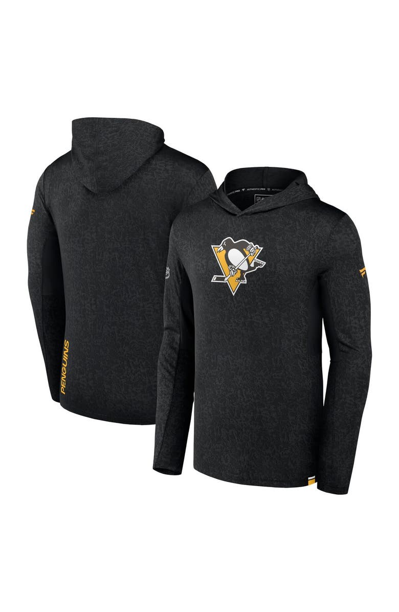 FANATICS Men's Fanatics Branded  Black Pittsburgh Penguins Authentic Pro Lightweight Pullover Hoodie, Main, color, Black