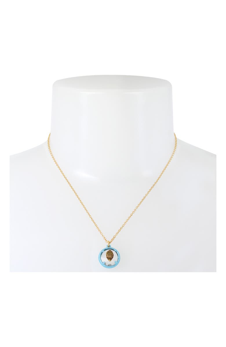 Kurt Geiger London Eagle's Head Crystal Pendant Necklace, Alternate, color, 