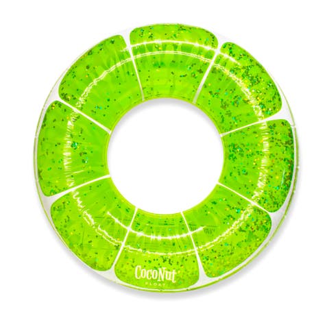 XDUPC Coconut Float Green Glitter Inflatable Pool Float