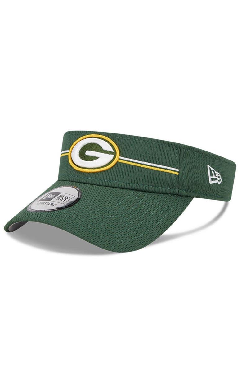 New Era Men's New Era Green Green Bay Packers 2023 NFL Training Camp Adjustable Visor, Main, color,
