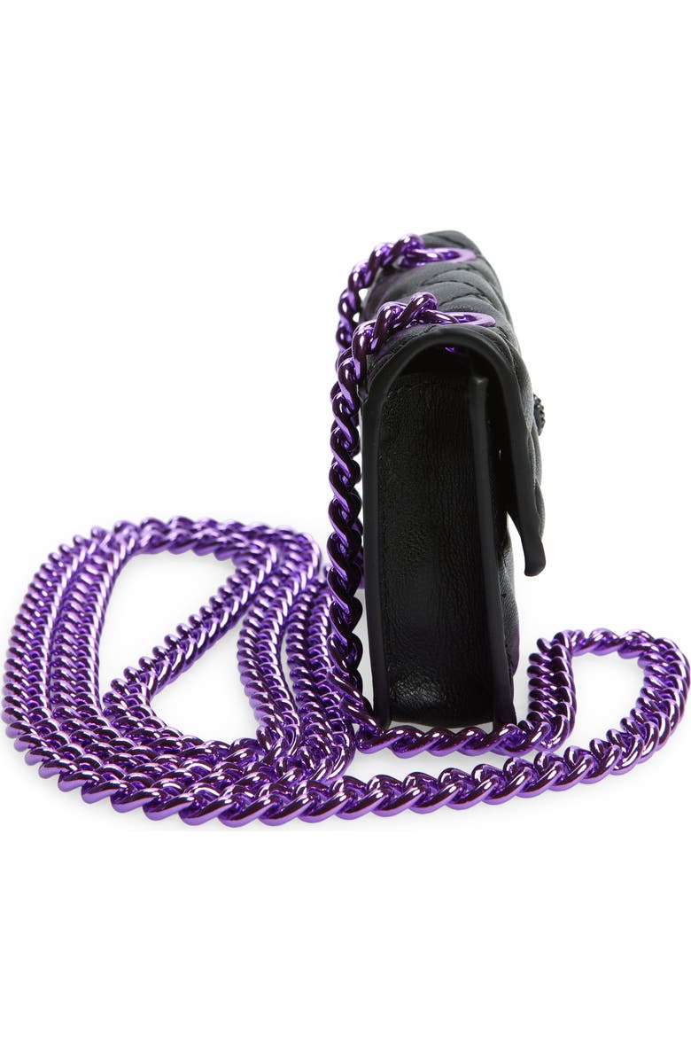 Kurt Geiger London Micro Kensington Glitter Quilted Crossbody Bag, Alternate, color,