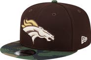 New Era Men's New Era  Dark Brown Denver Broncos Burnt Wood Camo 9FIFTY Snapback Hat