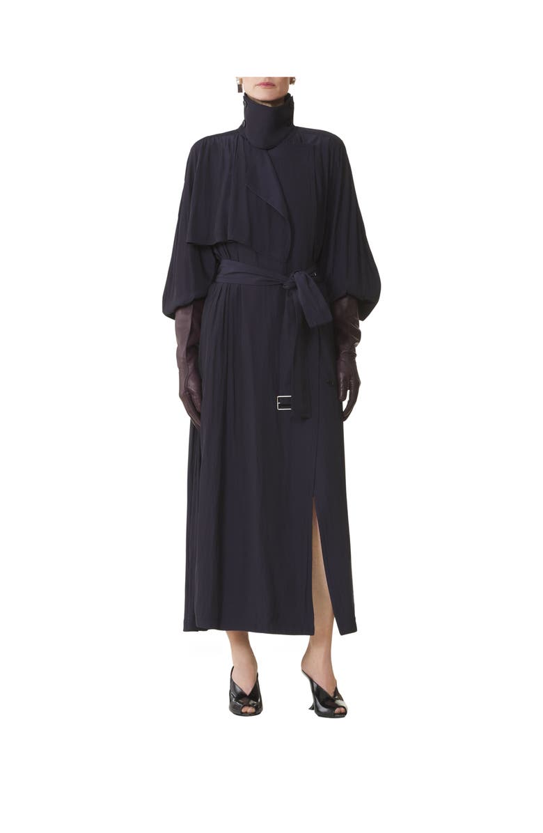 Lanvin Trench In Charmeuse, Alternate, color, Montana