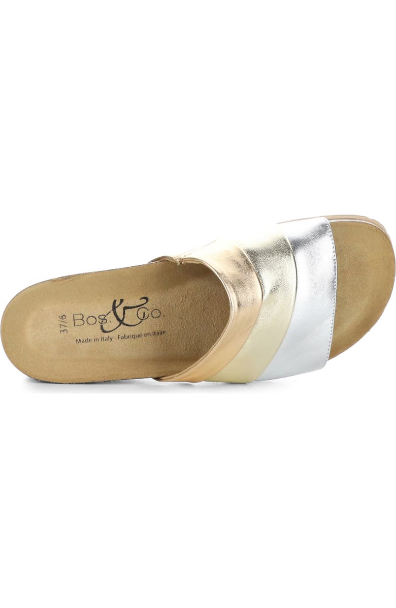 Bos. & Co. Libby Platform Wedge Slide Sandal, Alternate, color, Pearl Combo