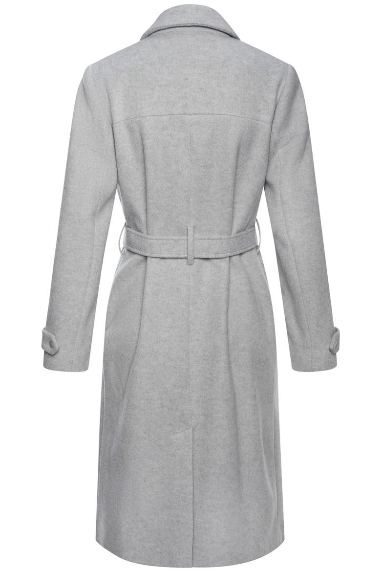 Belted Wrap Coat, Alternate, color, Grey Heather