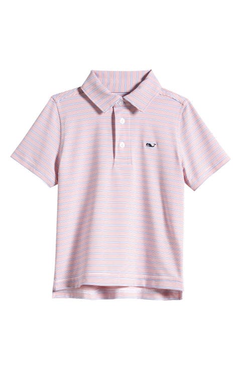 Kids' Sankaty Tricolor Stripe Performance Polo (Toddler, Little Kid & Big Kid)