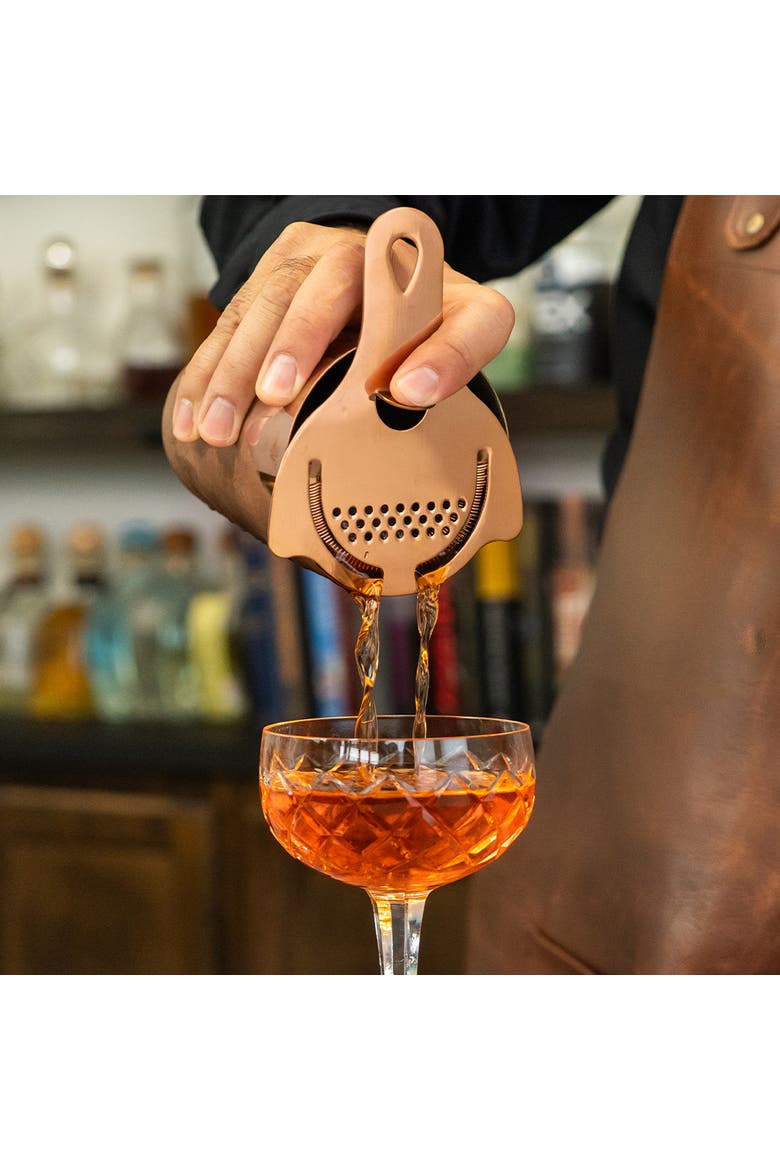 Antique Copper Hawthorne Cocktail Strainer, Alternate, color, Antique Copper