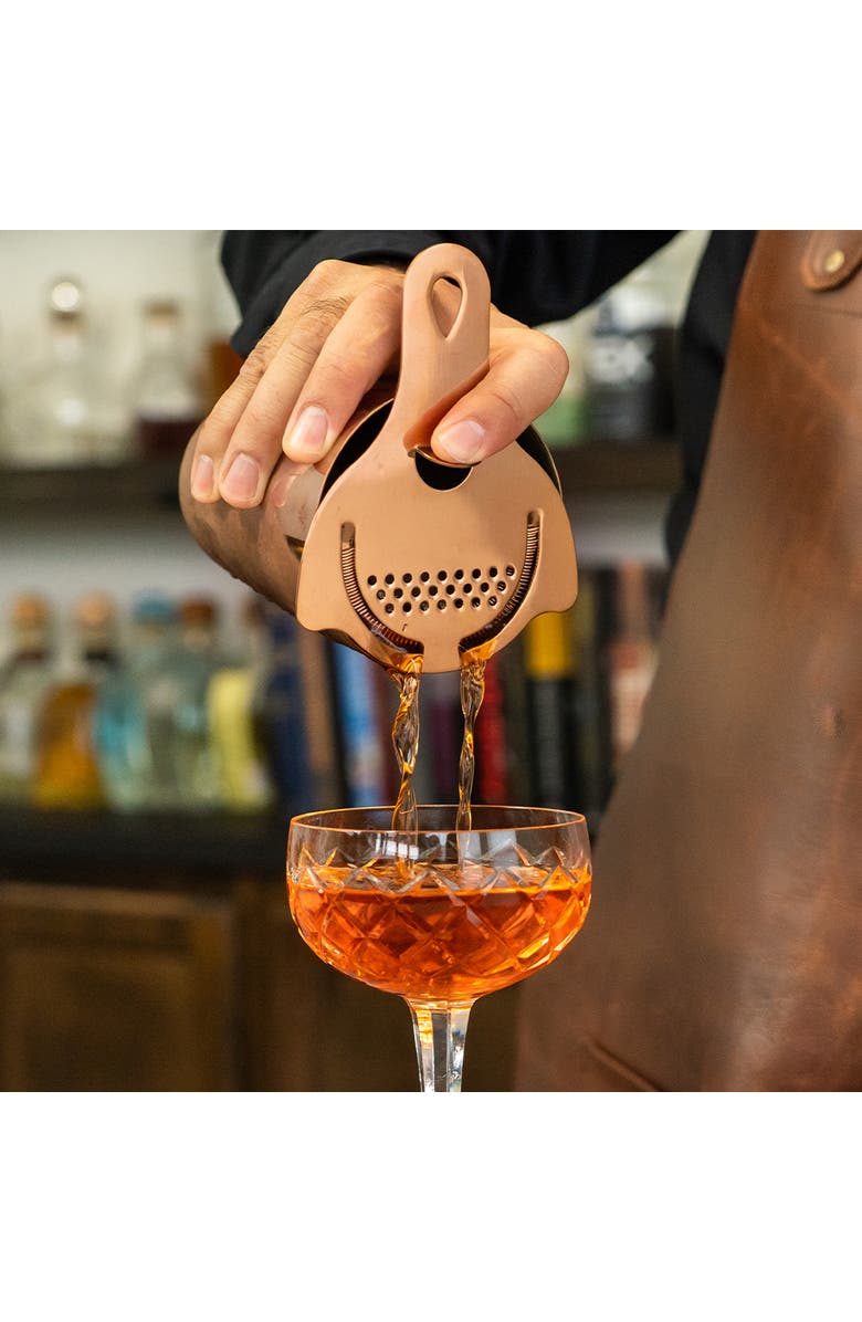 A Bar Above Antique Copper Hawthorne Cocktail Strainer, Alternate, color, Antique Copper