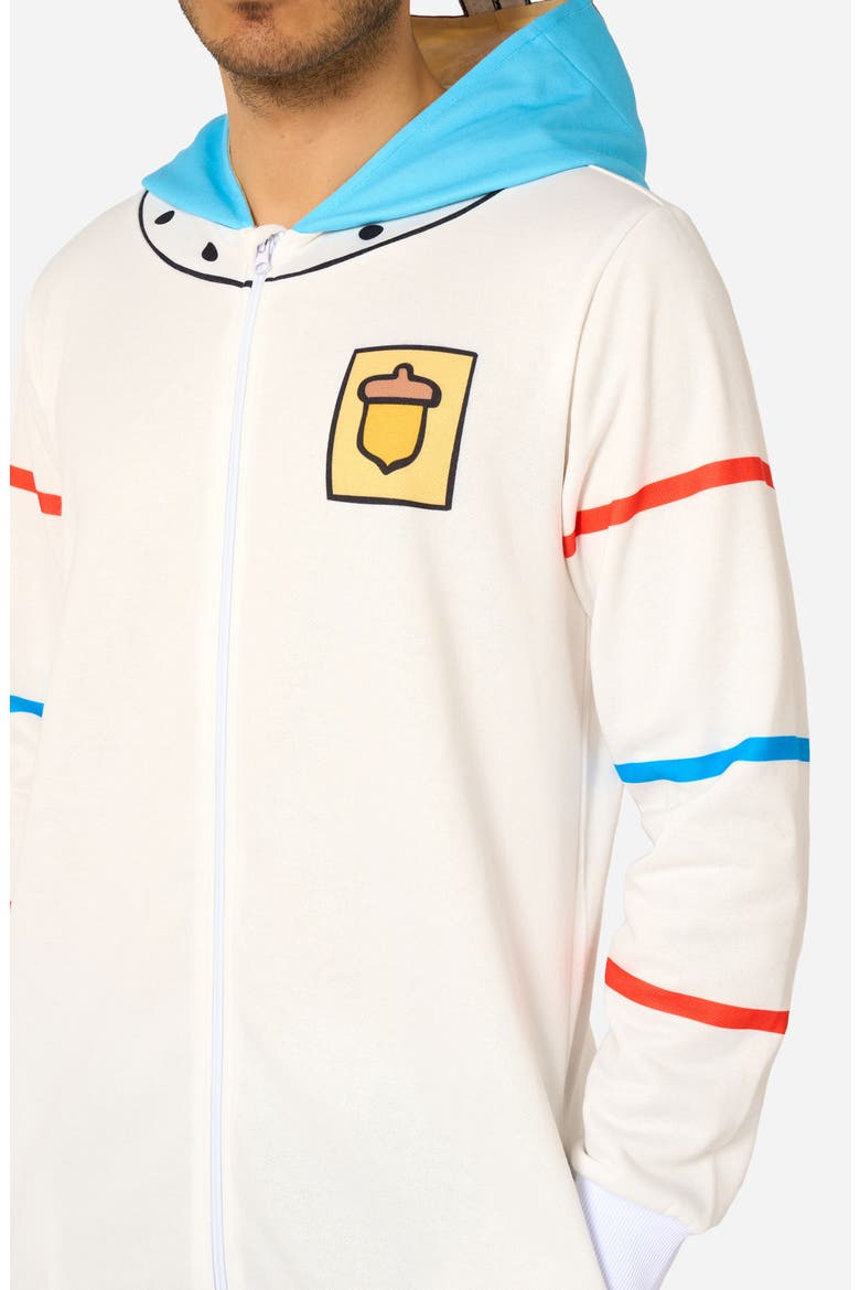 SpongeBob SquarePants™ Sandy Hooded Fleece Costume Jumpsuit, Alternate, color, WHITE