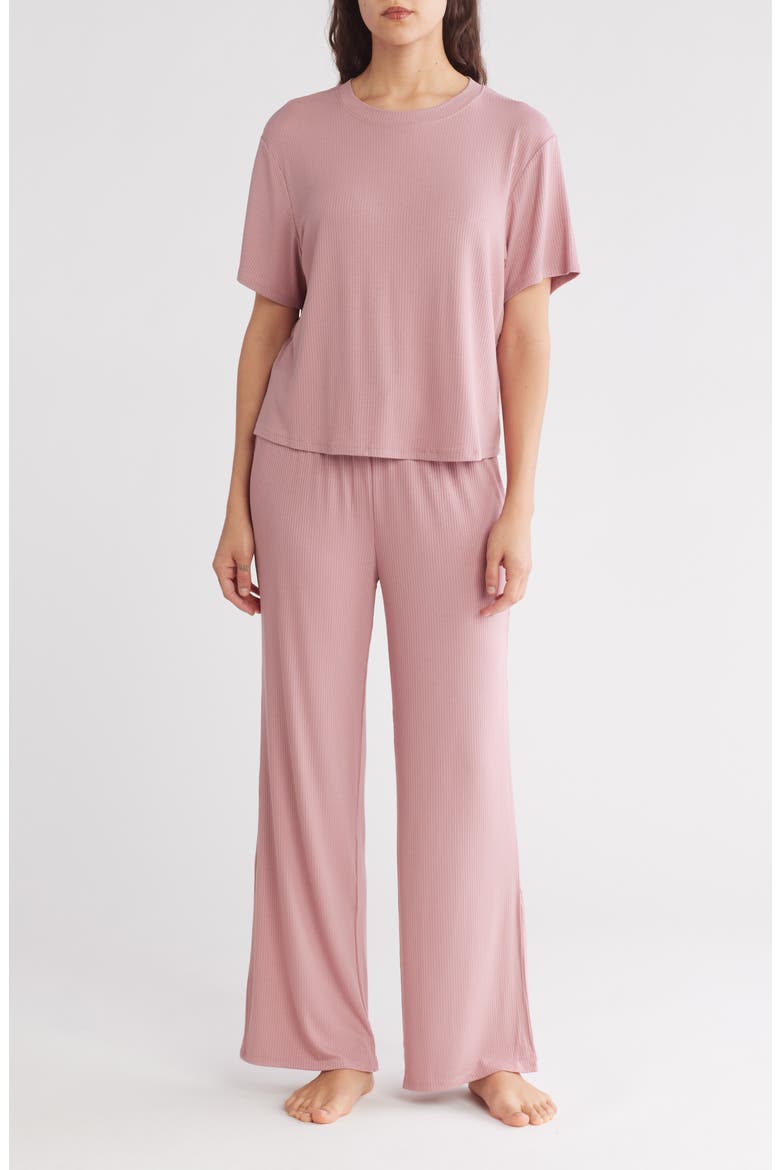 Revival Rib Pajamas, Main, color, MAUVE