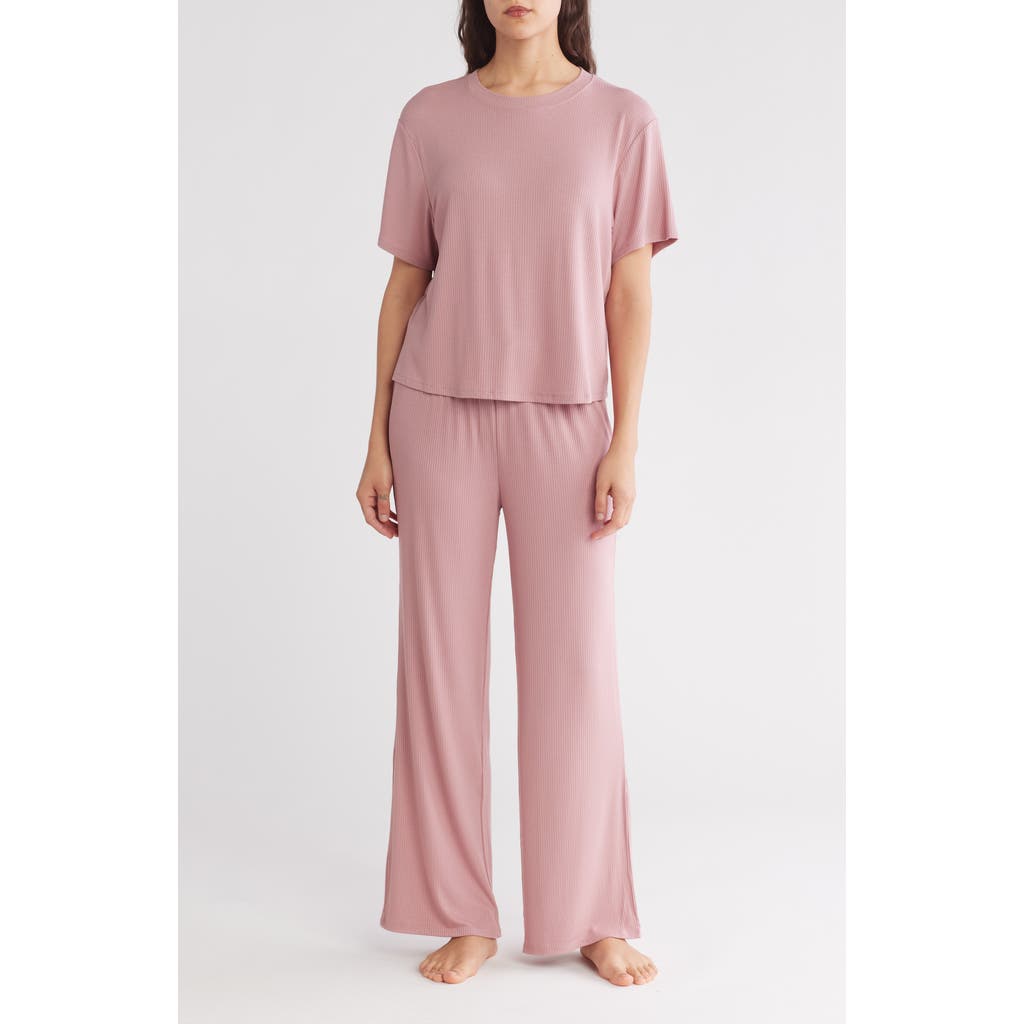 Honeydew Revival Rib Pajamas In Mauve