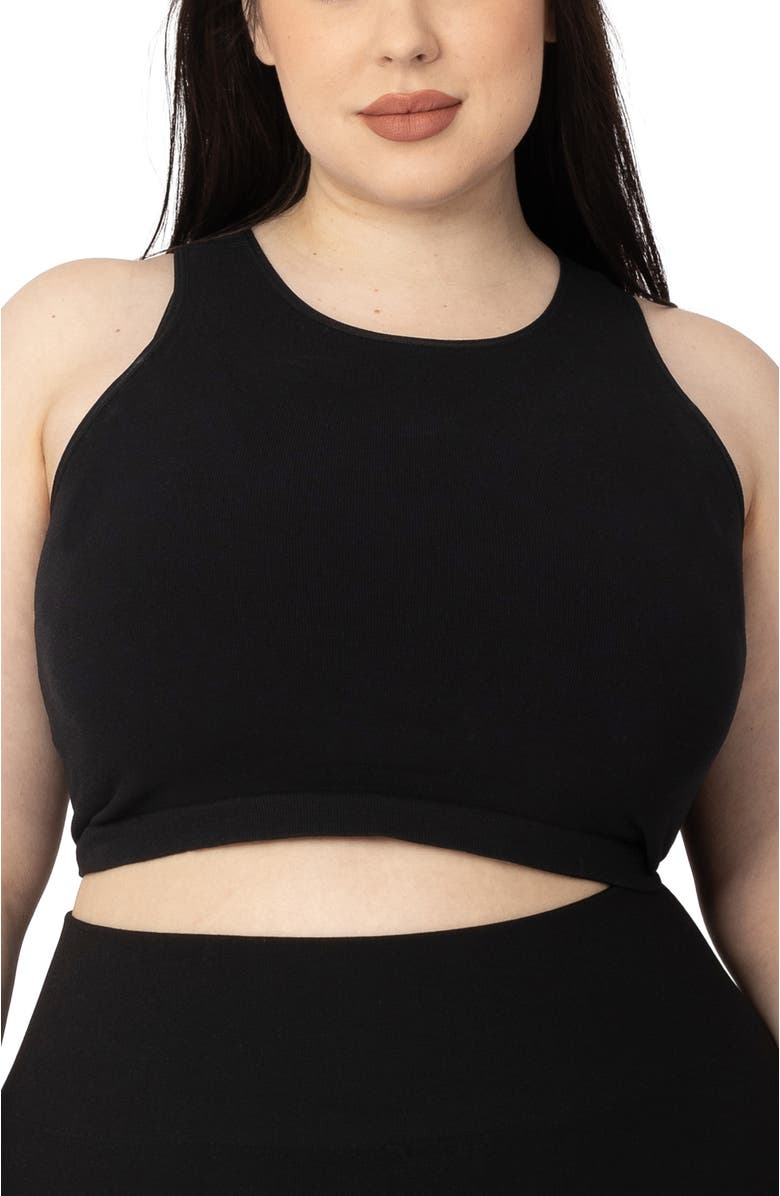 Kindred Bravely Busty Sublime Maternity & Nursing Longline Bra Top, Main, color, Black