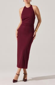 ASTR the Label Zaira Halter Midi Dress