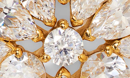 Nadri Sav Cubic Zirconia Cluster & Cultured Freshwater Pearl Drop Earrings In 18k Gold Plated In Gold