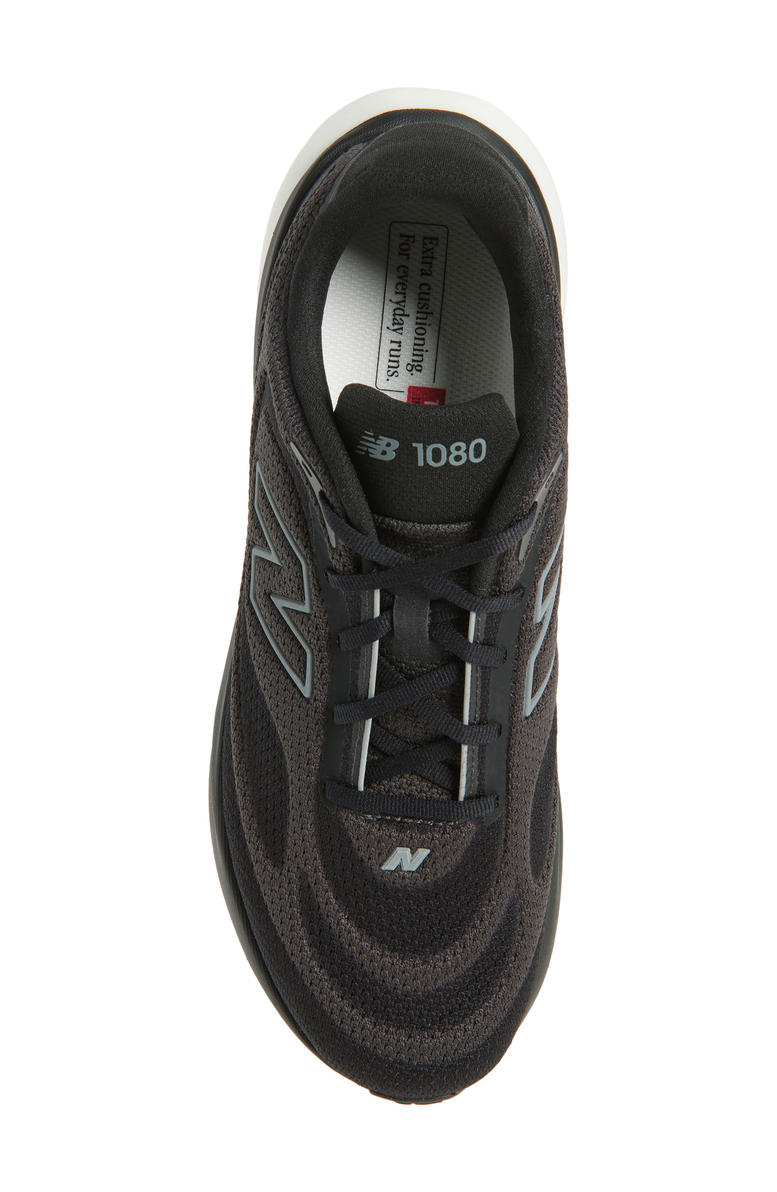 New Balance 1080 v15 Running Shoe, Alternate, color, Black/ Slate Grey