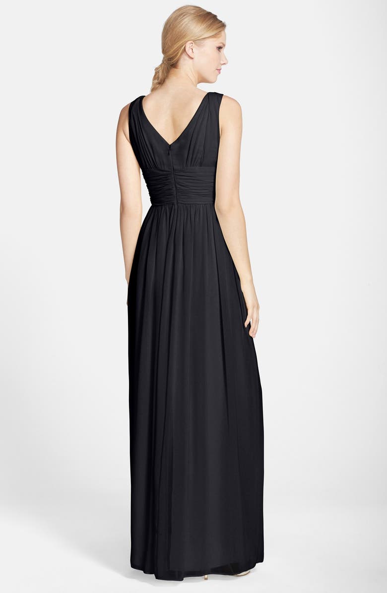 Donna Morgan 'Julie' Twist-Waist Silk Chiffon Gown, Alternate, color,