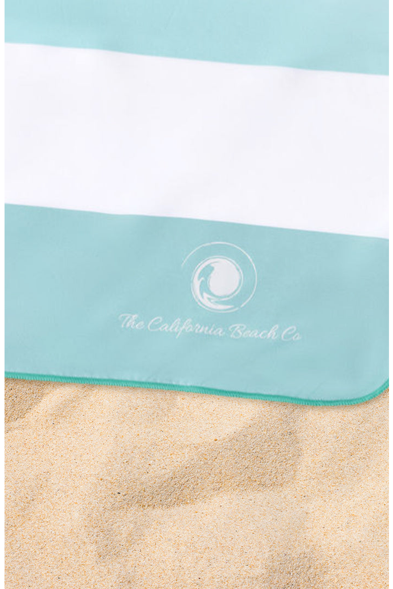 Coastline Beach Towel, Alternate, color, Mint Green / White