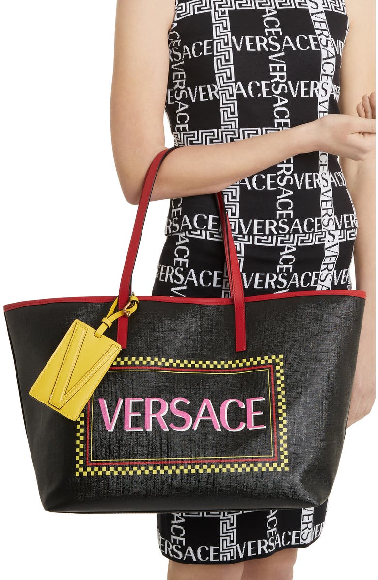 Versace 905 Vintage Logo Tote, Alternate, color,