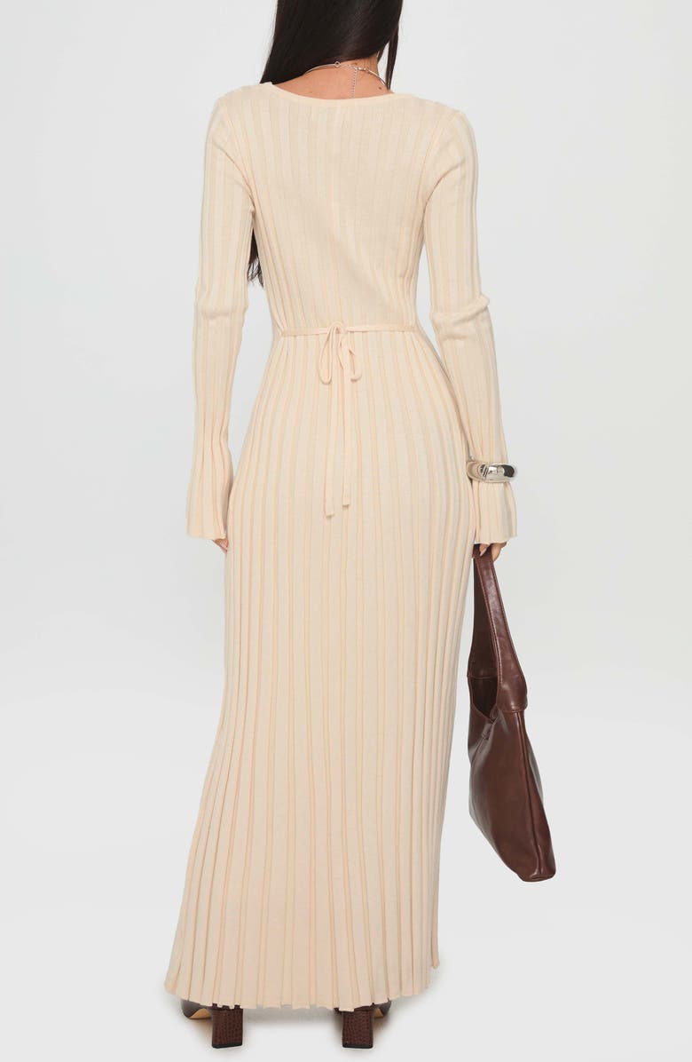 Princess Polly Gratuita Long Sleeve Maxi Sweater Dress, Alternate, color, Cream