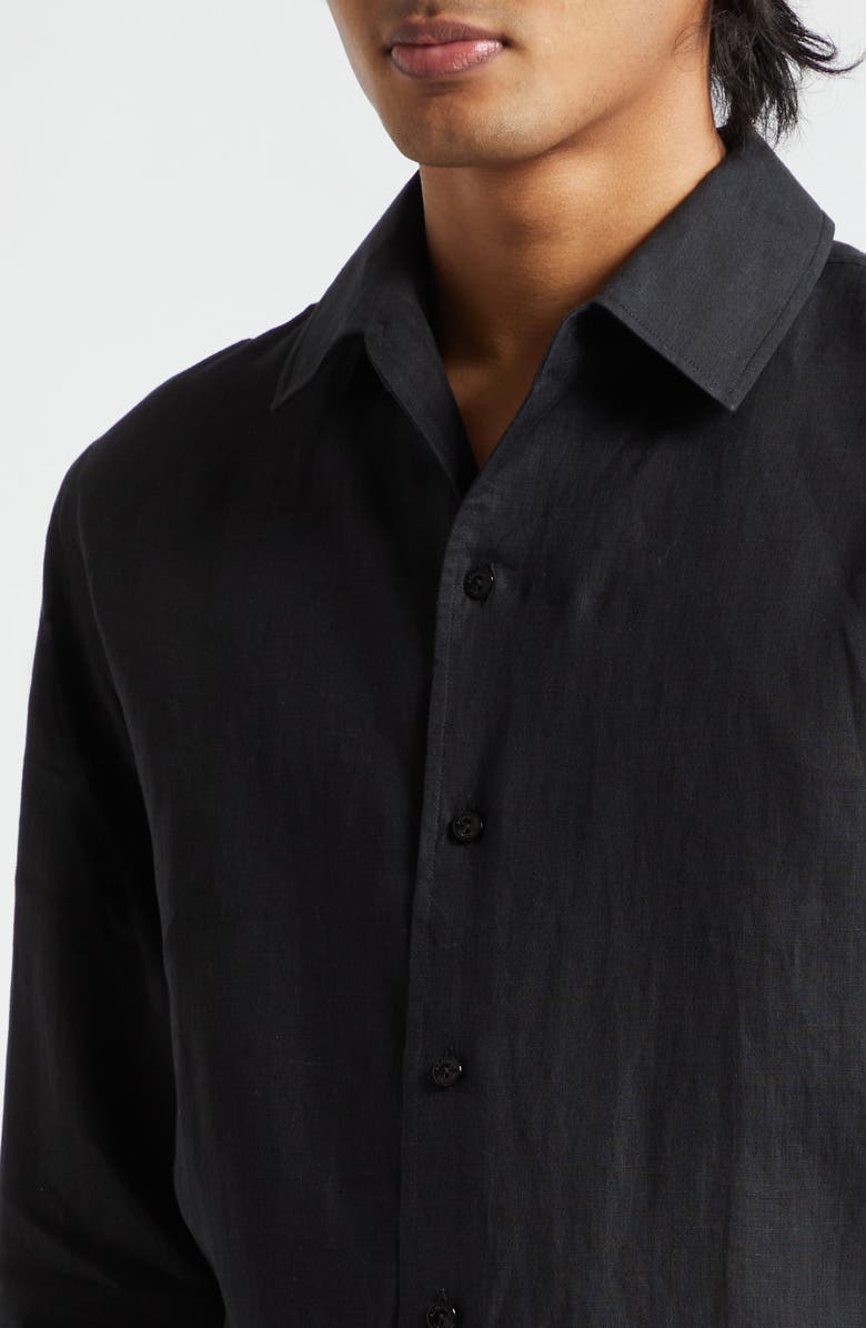Agnona Linen Button-Up Shirt, Alternate, color, 
