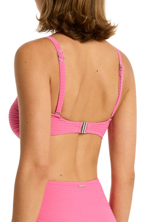Sea Level U-bar Bandeau Bikini Top In Candy