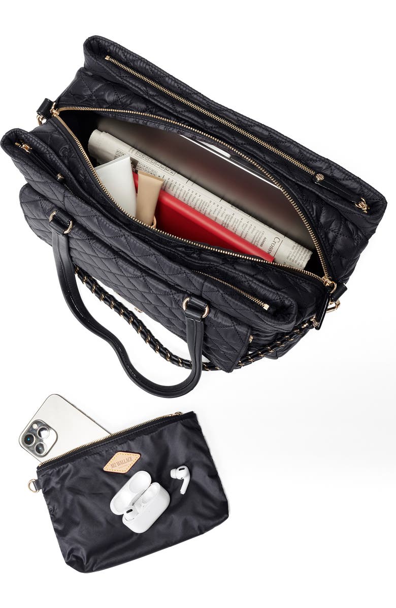 MZ Wallace Crosby Lock Quilted Nylon Tote, Alternate, color,