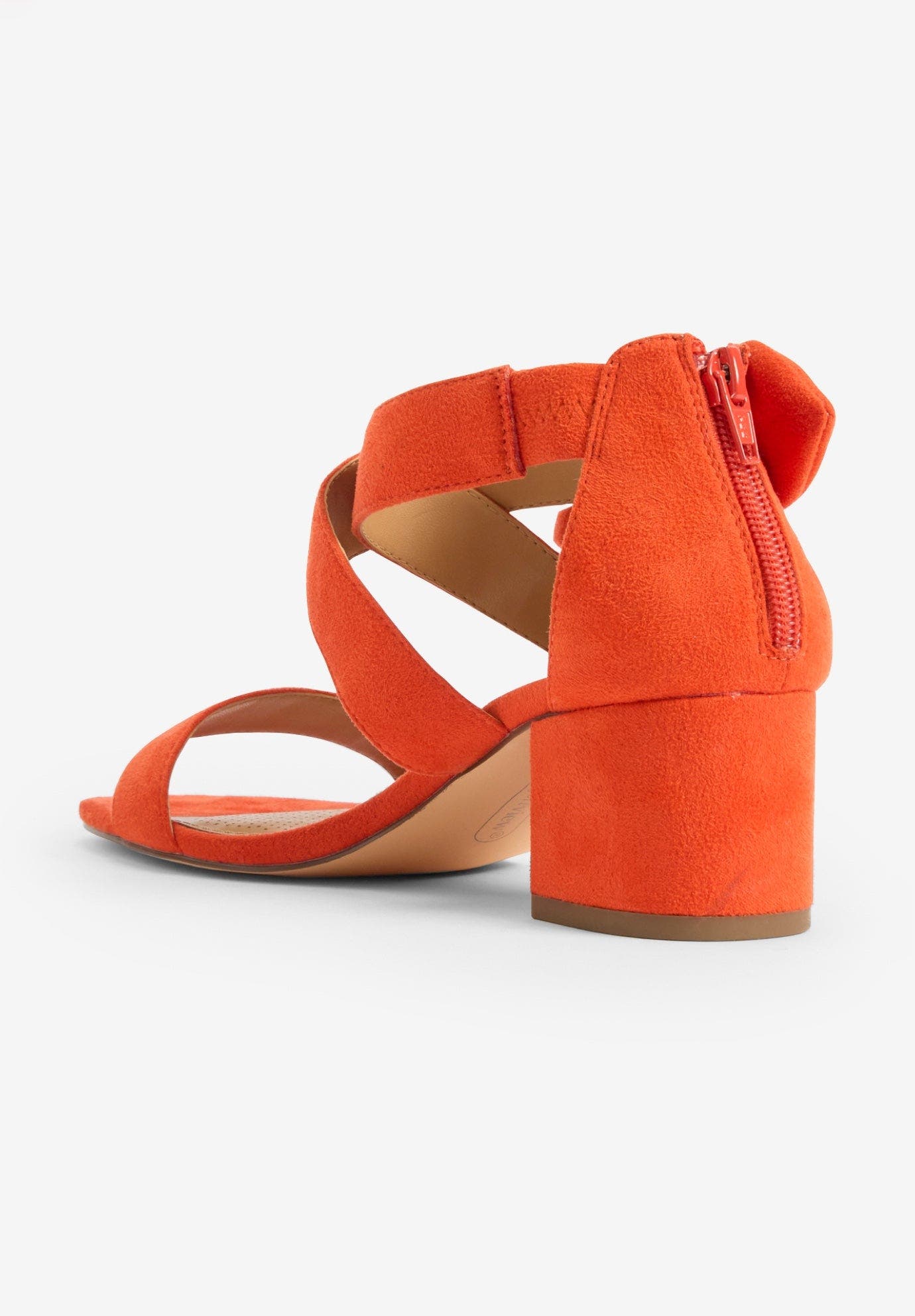 The Aralyn Sandal, Alternate, color, RED ORANGE