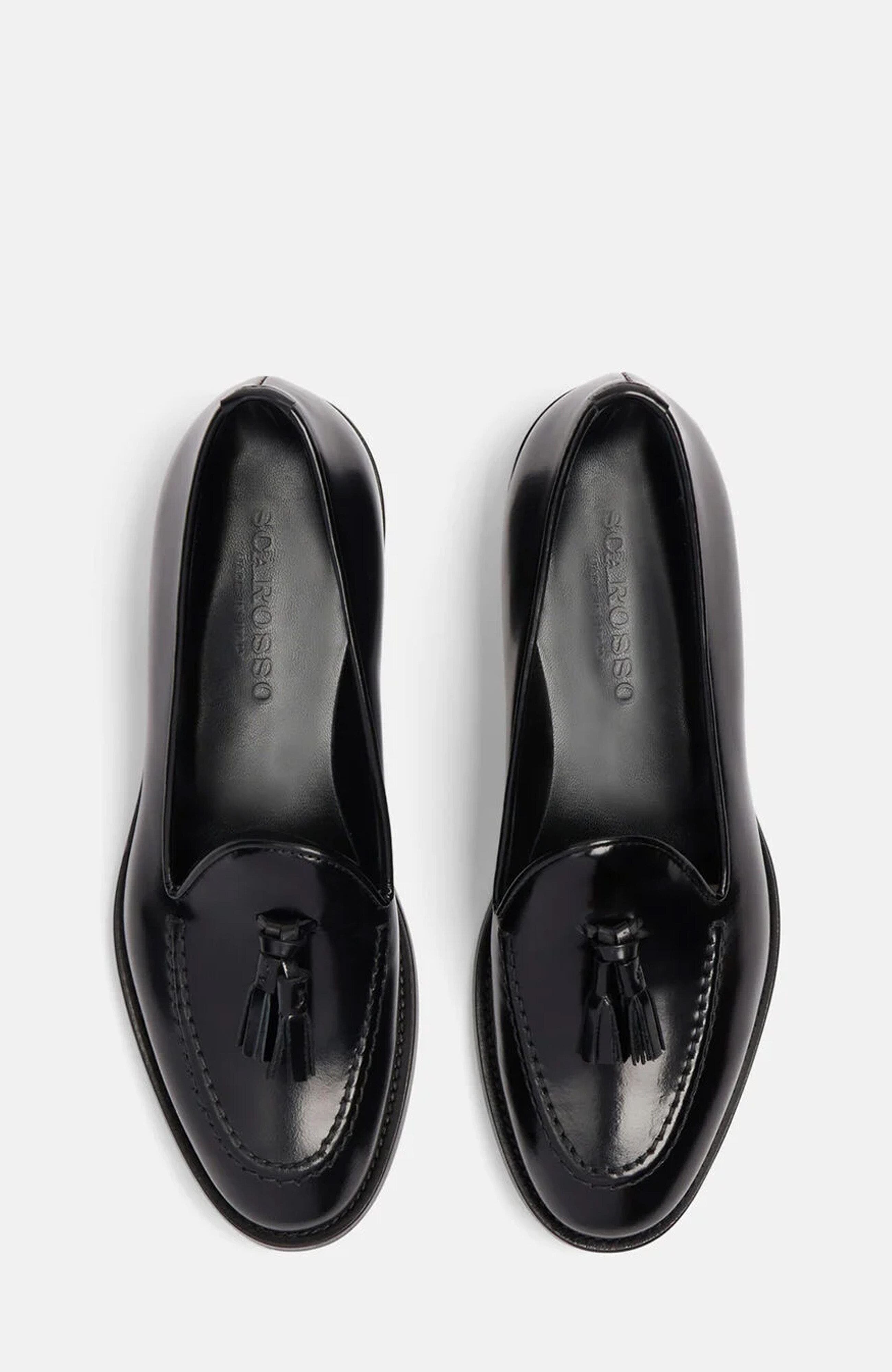 Sienna Loafers, Alternate, color, Black - Brushed Calf