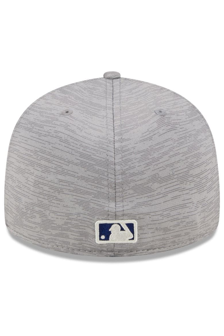 Men's New Era  Gray Los Angeles Dodgers 2024 Clubhouse Low Profile 59FIFTY Fitted Hat, Alternate, color, Heather Gray