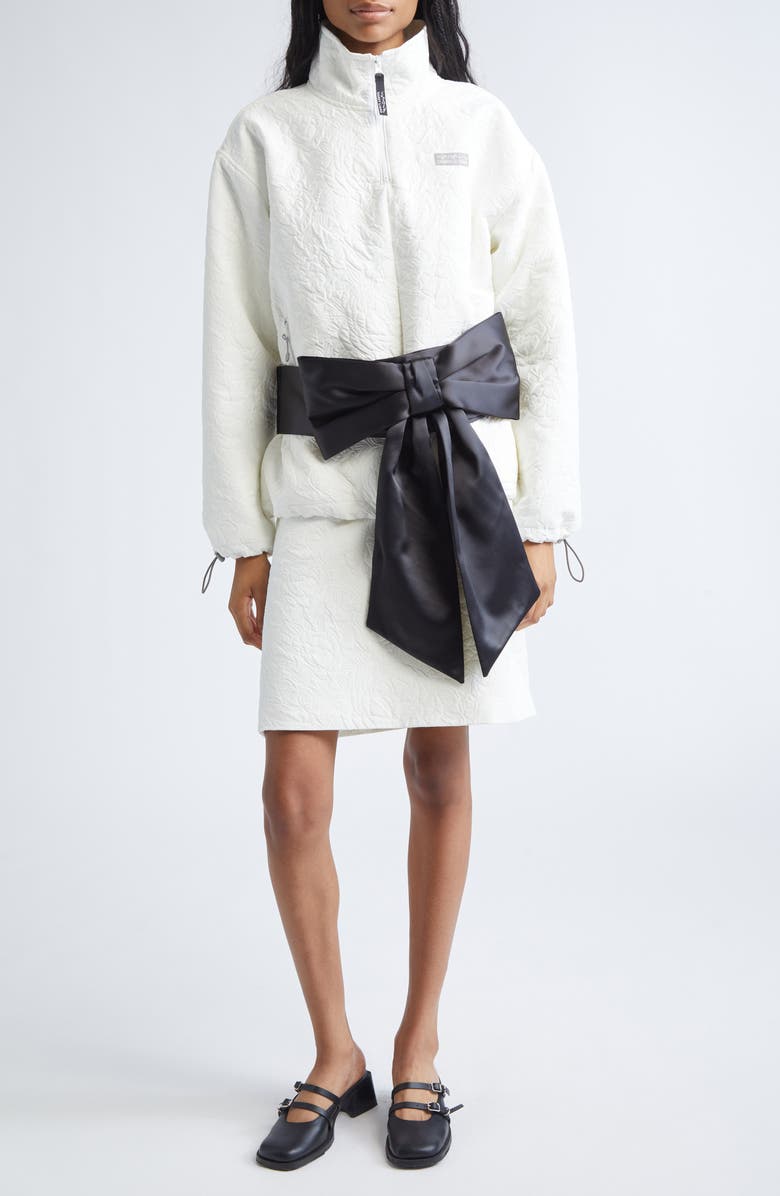 Sandy Liang Ina Jacquard A-Line Skirt, Alternate, color, White