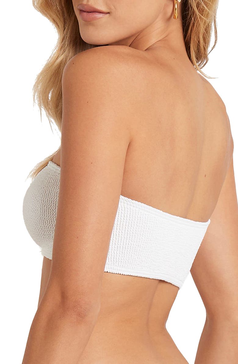bond-eye BOUND by Bone-Eye The Sierra Bandeau Ribbed Bikini Top, Alternate, color, 