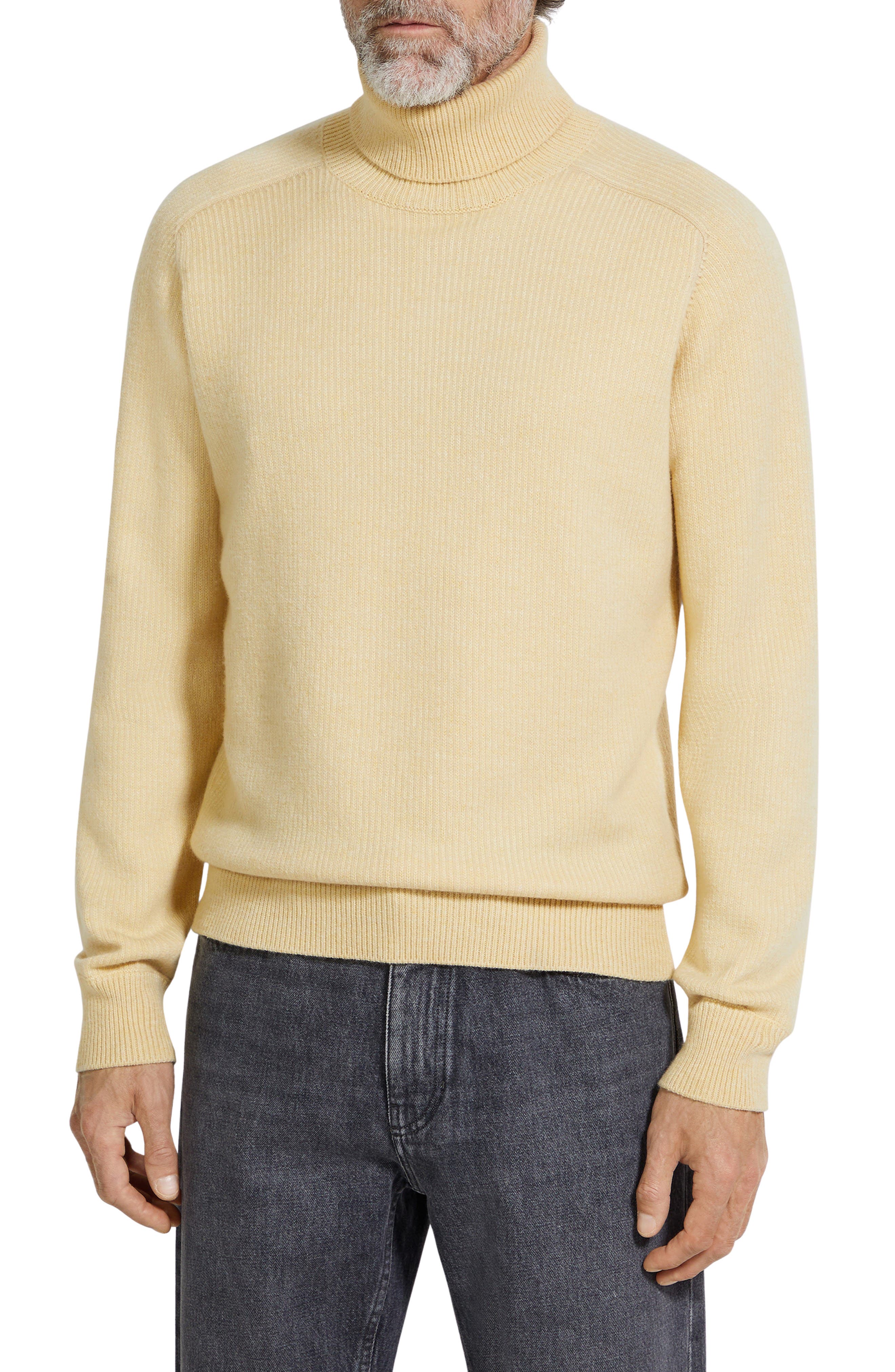 Cashmere Rib Turtleneck Sweater