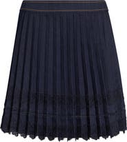 Cinq à Sept Guipure Lace Trim Laney Skirt