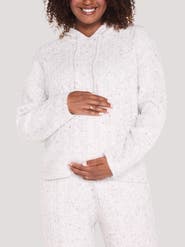 MOTHERHOOD MATERNITY Long Sleeve Cable Knit Sweater Hoodie