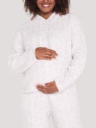 MOTHERHOOD MATERNITY Long Sleeve Cable Knit Sweater Hoodie