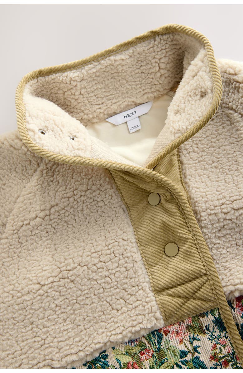 NEXT Floral Mixed Media Jacket, Alternate, color, Neutral