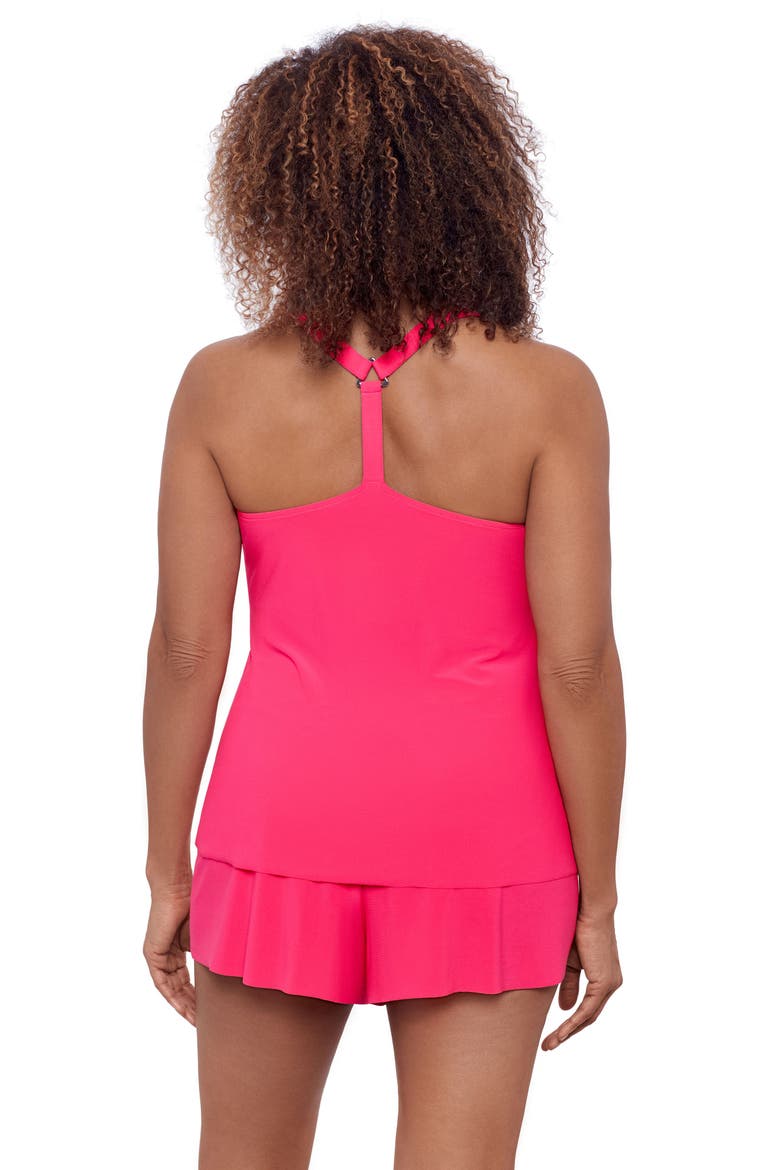 Supportive Y-Back Full Coverage Tankini Swimsuit Top, Alternate, color, Rose Quartz
