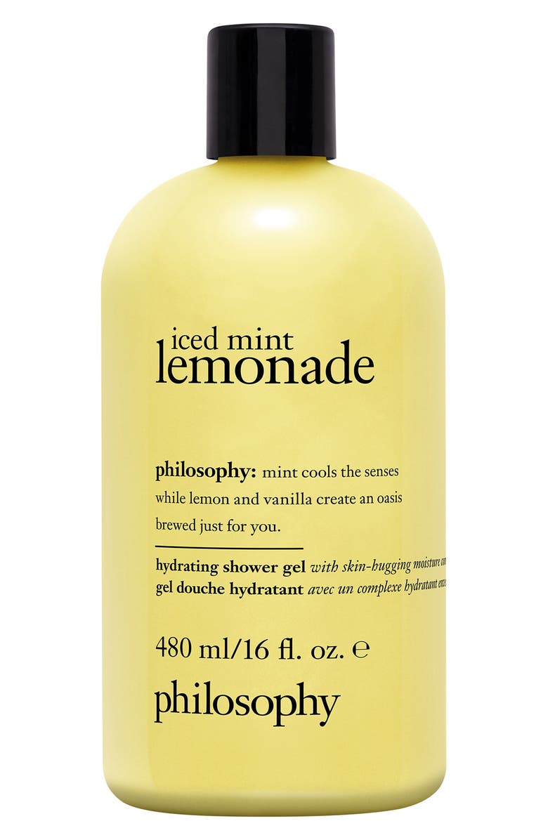 philosophy iced mint lemondae hydrating shower gel, Main, color, Ice Mint Lemonade