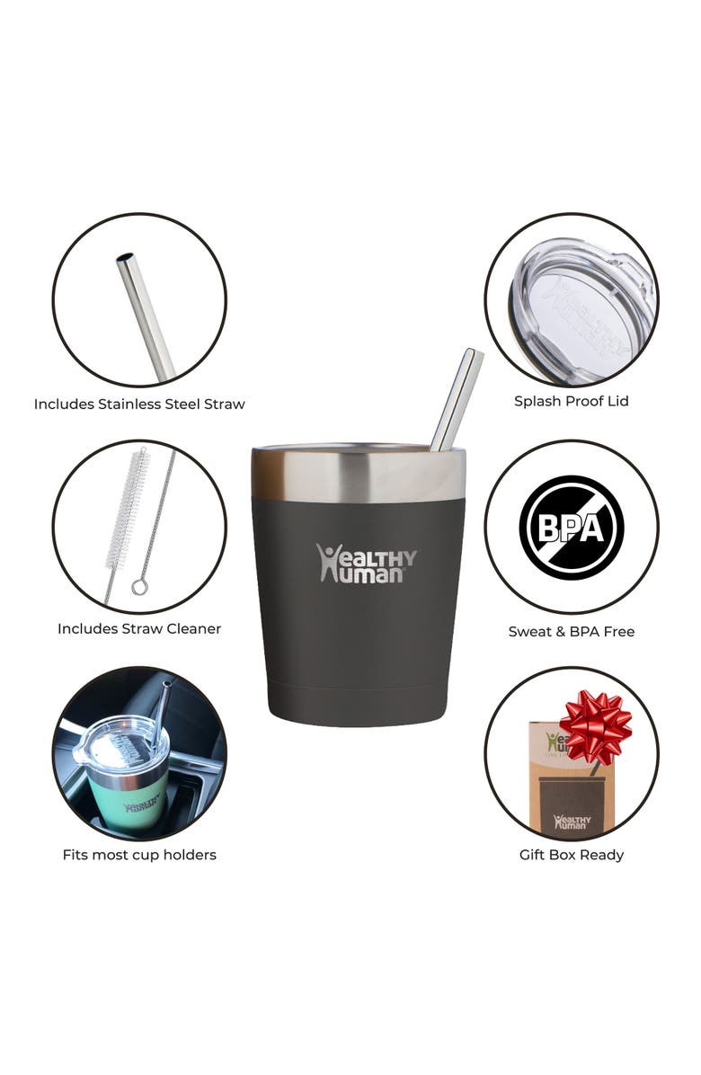 Healthy Human The Cruiser Tumbler 12 oz, Alternate, color, Pure Black