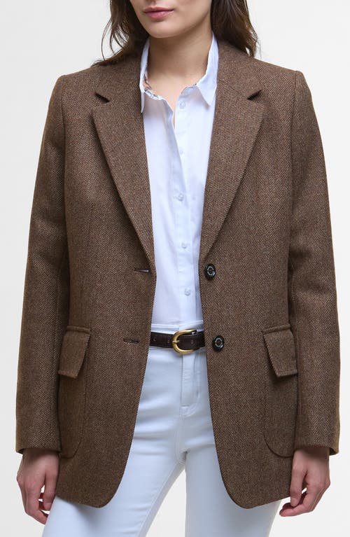 Barbour Elm Wool Jacket In Brown