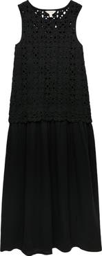 PER UNA BY M&S Crochet Double Cloth Sleeveless Maxi Dress