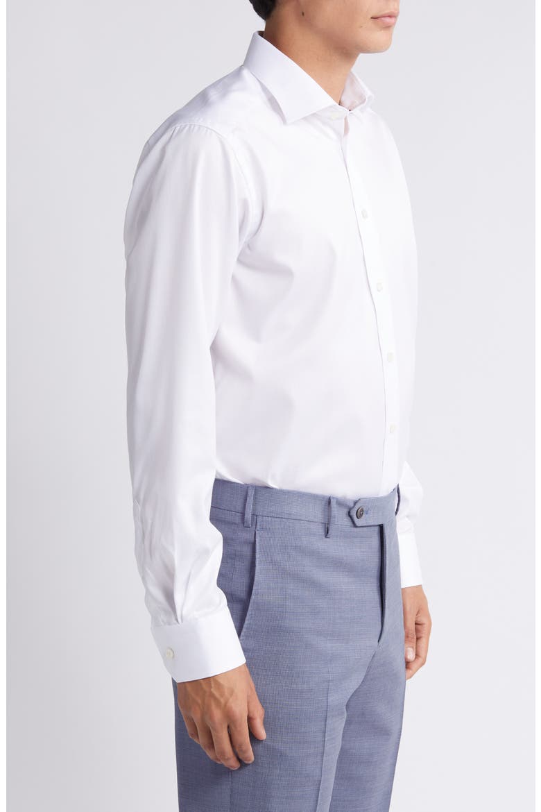 Contemporary Fit Twill Dress Shirt, Alternate, color, WHITE