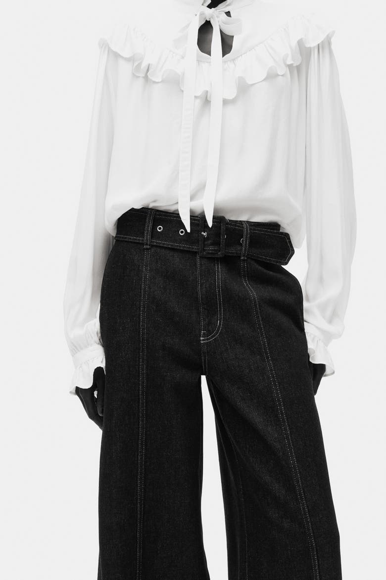 Wide High Jeans, Alternate, color, Dark denim blue
