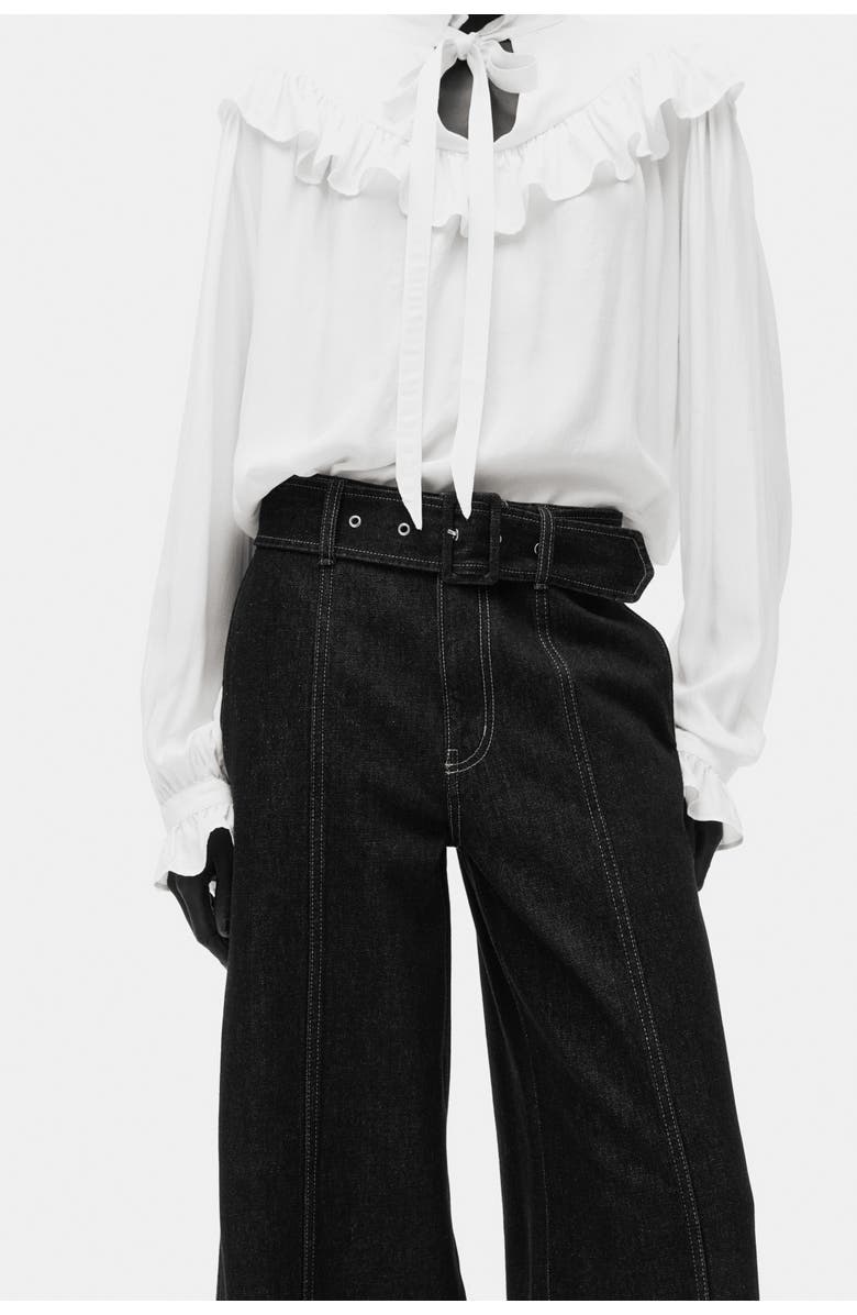 H&M Wide High Jeans, Alternate, color, Dark Denim Blue